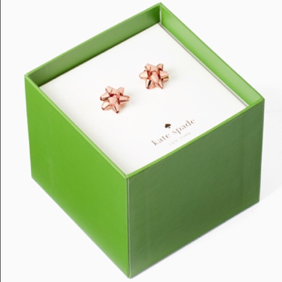 Kate Spade ♠️ NWT Rose Gold Bow Earrings - Picture 2 of 7